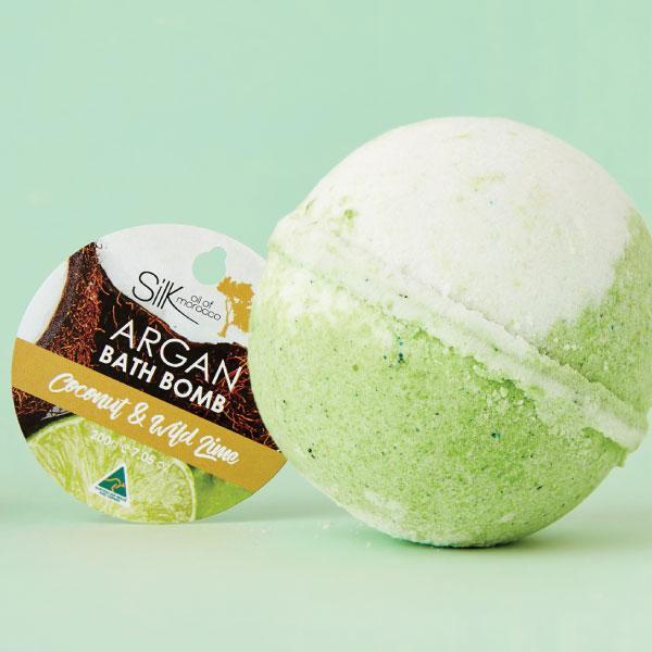 Coconut & Wild Lime Argan Bath Bomb