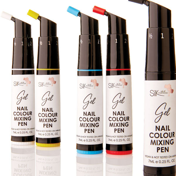 5 x Gel Nail Pens (White, Yellow, Red, Blue & Black) - Trade Value Pack