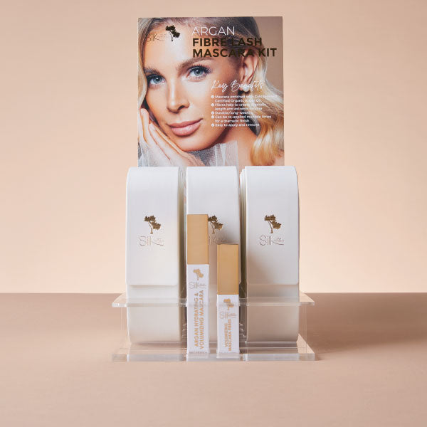 Argan Hydrating and Volumizing Fibre Lash Mascara Kit Display Stand