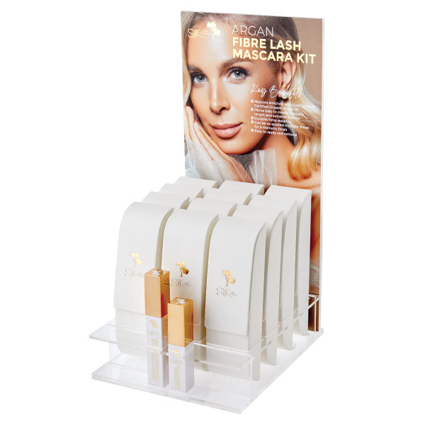 Argan Hydrating and Volumizing Fibre Lash Mascara Kit Display Stand